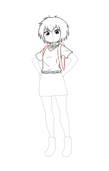 How to draw peni parker - Step 17