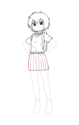 How to draw peni parker - Step 18