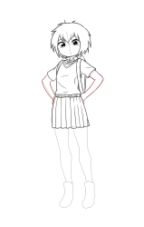 How to draw peni parker - Step 19