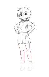 How to draw peni parker - Step 20