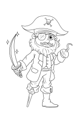 How to draw a pirate