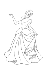 How to draw the princess cinderella