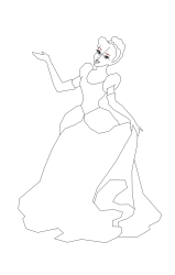 How to draw the princess cinderella - Step 11