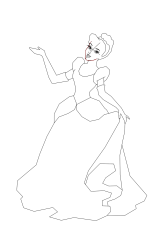 How to draw the princess cinderella - Step 12