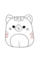 How to draw a squishmallow - Step 15