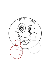 How to draw a thumbs up - Step 14