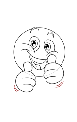 How to draw a thumbs up - Step 16