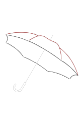 How to draw an umbrella - Step 5