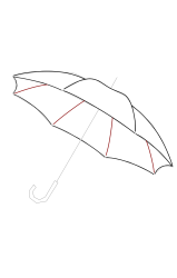 How to draw an umbrella - Step 6