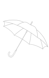 How to draw an umbrella - Step 12