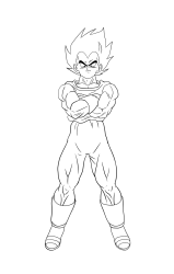 How to draw vegeta