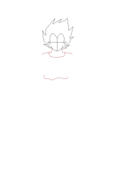 How to draw vegeta - Step 4