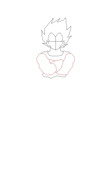 How to draw vegeta - Step 5