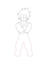 How to draw vegeta - Step 6