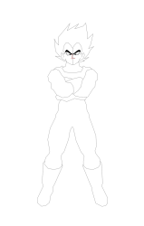 How to draw vegeta - Step 9