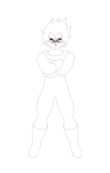 How to draw vegeta - Step 10