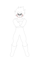 How to draw vegeta - Step 11