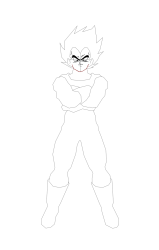 How to draw vegeta - Step 12