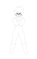 How to draw vegeta - Step 13