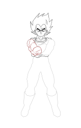 How to draw vegeta - Step 17