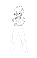 How to draw vegeta - Step 18