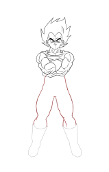 How to draw vegeta - Step 20