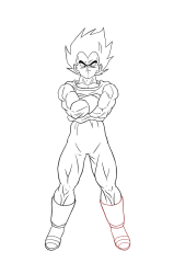 How to draw vegeta - Step 23