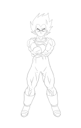 How to draw vegeta - Step 25