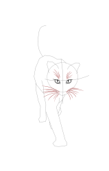 How to draw a warrior cat - Step 10