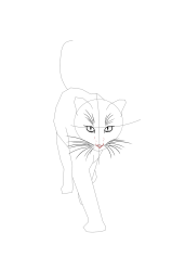 How to draw a warrior cat - Step 11