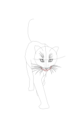 How to draw a warrior cat - Step 12