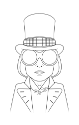 How to draw a willy wonka