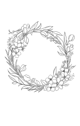 How to draw a wreath