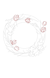 How to draw a wreath - Step 9