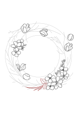 How to draw a wreath - Step 16