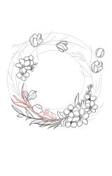 How to draw a wreath - Step 19