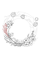 How to draw a wreath - Step 20