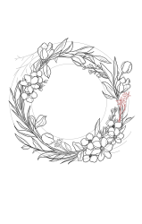 How to draw a wreath - Step 25