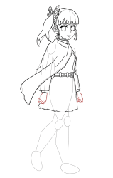 How to Draw Kanao Tsuyuri easy step by step Demon Slayer - Step 22