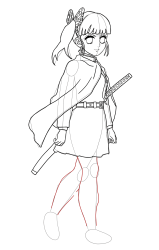 How to Draw Kanao Tsuyuri easy step by step Demon Slayer - Step 26