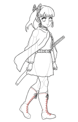 How to Draw Kanao Tsuyuri easy step by step Demon Slayer - Step 28