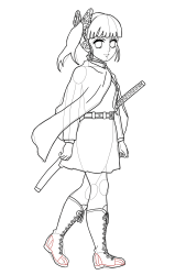 How to Draw Kanao Tsuyuri easy step by step Demon Slayer - Step 29