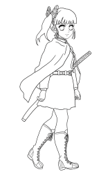 How to Draw Kanao Tsuyuri easy step by step Demon Slayer - Step 30