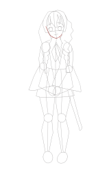 How to Draw Mitsuri Kanroji from Demon Slayer - Step 16