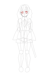 How to Draw Mitsuri Kanroji from Demon Slayer - Step 17