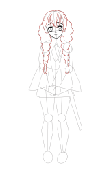 How to Draw Mitsuri Kanroji from Demon Slayer - Step 19