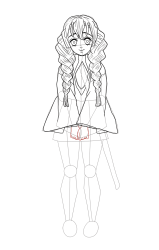 How to Draw Mitsuri Kanroji from Demon Slayer - Step 24