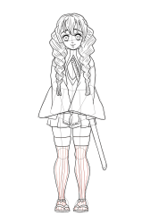 How to Draw Mitsuri Kanroji from Demon Slayer - Step 30