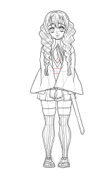 How to Draw Mitsuri Kanroji from Demon Slayer - Step 31