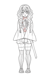 How to Draw Mitsuri Kanroji from Demon Slayer - Step 32